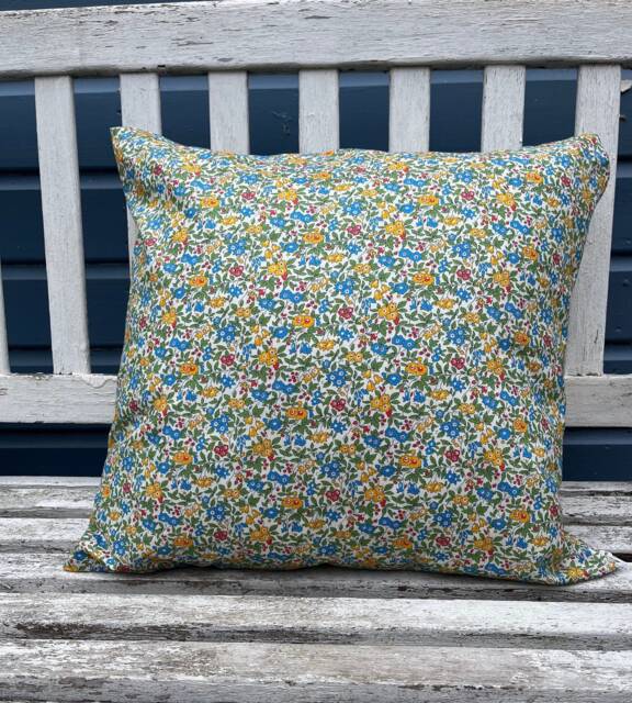 Liberty Print Cotton Cushion Cover, Floral Design, 45x45cm - image 1