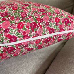 Liberty Print Cotton Cushion Cover, Floral Design, 45x45cm - thumbnail 3