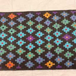 Handwoven Afghan Kilim Runner Rug Tribal Geometric Wool Hallway Rug, 3x7 Ft - thumbnail 4