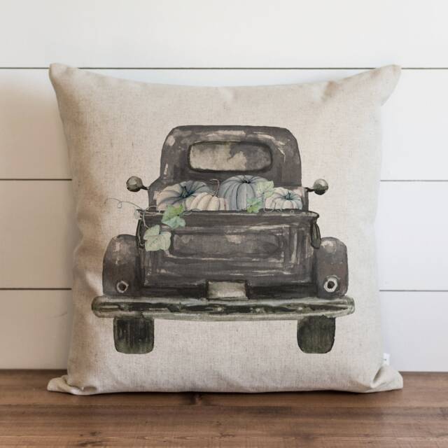 Fall Pillow Cover // Truck {style 2} Autumn Thanksgiving Home Decor Farmhouse - image 1