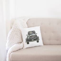 Fall Pillow Cover // Truck {style 2} Autumn Thanksgiving Home Decor Farmhouse - thumbnail 2
