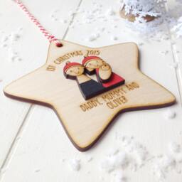 Family's First Christmas Tree Decoration - Personalised Tree Decoration Family Gift - thumbnail 3