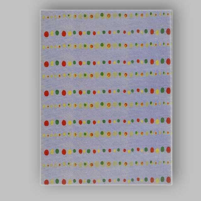 Pastel Blue Multicoloured Polka Dot Repeat Pattern Canvas Wall Art Print Decor Picture Ready To Hang - image 1