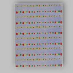 Pastel Blue Multicoloured Polka Dot Repeat Pattern Canvas Wall Art Print Decor Picture Ready To Hang - thumbnail 1