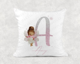 Personalised Fairy Initial Pillow Girls Bedroom Decor - thumbnail 1