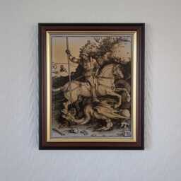 "Saint George & The Dragon - Albrecht D??rer, 1504 Handmade Reproduction On Canvas 8""x10" - thumbnail 3