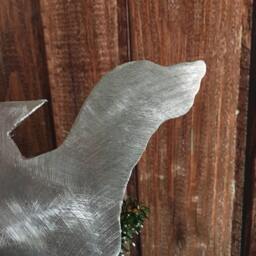 American Foxhound With Star, Metal Dog Tree Topper, Holiday, Wreath Decor, Christmas, Aluminum, Yard Stake Or Wall Hanging, Lightweight - thumbnail 3