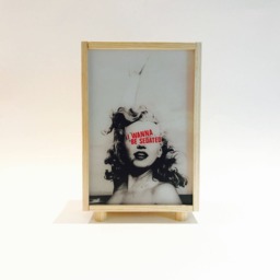 Marilyn Monroe Original Collage in Wooden Lightbox, Light Sign, Bedside Table Lamp, Wall Light, Handmade Cute Gift #sedated - thumbnail 2