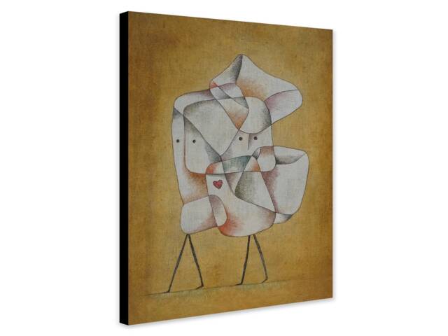 Siblings - Abstract Art By Paul Klee Wrapped Framed Canvas Rolled Photo/Poster Print - image 1