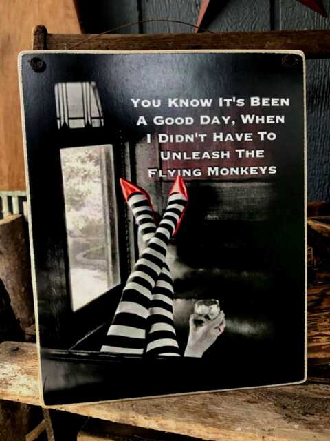 "Wizard Of Oz Art Print Humorous Flying Monkeys Quote - 11"" X 14" - image 1