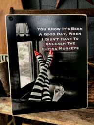 "Wizard Of Oz Art Print Humorous Flying Monkeys Quote - 11"" X 14" - thumbnail 1