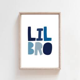 Set Of 3 Brothers Bedroom Prints, Big Bro Lil Bro, Boys Nursery Wall Art, Playroom, Decor - thumbnail 2