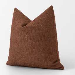 Terracotta Boucle Pillow Cover - Bohemian Style, Textured Thick Fabric - thumbnail 3