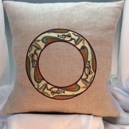 Corn & Grasshopper Pillow Arts Crafts Design Bungalow Mission Mackintosh William Morris Craftsman American Craftsman - thumbnail 1