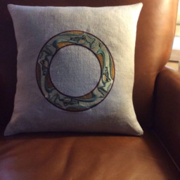 Corn & Grasshopper Pillow Arts Crafts Design Bungalow Mission Mackintosh William Morris Craftsman American Craftsman - thumbnail 3