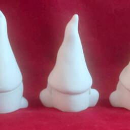 Ready To Paint, Small Garden Gnome Set Of Three - Lawn Or Garden , Outdoor Indoor - thumbnail 2