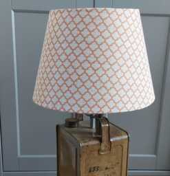 Linen Rust Tapered Lampshade - thumbnail 1