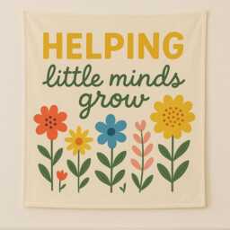 Classroom Tapestry Educational Flower Banner, Teacher Wall Decor - thumbnail 4