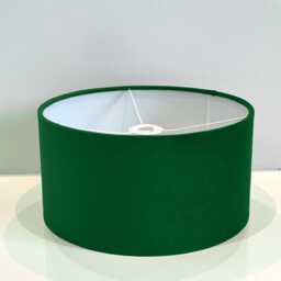 New Handmade Emerald Green Velvet Drum Lamp Shade Suitable For Tables & Ceilings With White Lining All Shapes Available Sizes On Demand - thumbnail 2