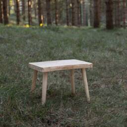 Wooden Coffee Table , Wooden Side Table, Mesa Madera Maciza, Live Edge Table Centro Wood Bedside , Solid - thumbnail 1
