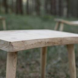 Wooden Coffee Table , Wooden Side Table, Mesa Madera Maciza, Live Edge Table Centro Wood Bedside , Solid - thumbnail 2