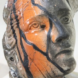 Ceramic Figurine Sculpture Stoneware Raku Greek Art Deco New Modern - thumbnail 4