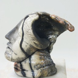 Ceramic Figurine Sculpture Stoneware Raku Greek Art Deco New Modern - thumbnail 3