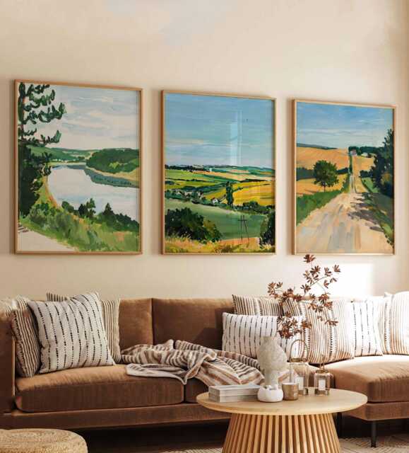 Set Of 3 Iowa Posters, Usa Midwest Landscape Prints Set, Hawkeye State Scenic Wall Art, Farmhouse Decor Prints, Heartland Travel Gift - image 1