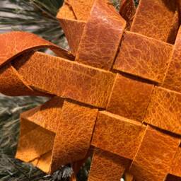 Handmade Leather Snowflake Ornament - thumbnail 2