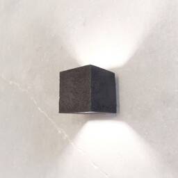 Black Ceramic Cube Wall Sconce Modern Led Up Down Light - thumbnail 3