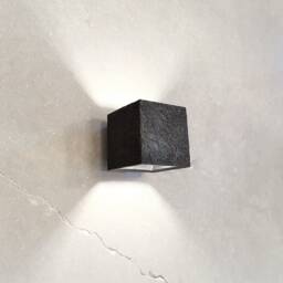 Black Ceramic Cube Wall Sconce Modern Led Up Down Light - thumbnail 2