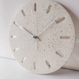 Terrazzo Concrete Wall Clock, Modern Home Decor, Silent Clock - thumbnail 2