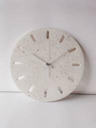 Terrazzo Concrete Wall Clock, Modern Home Decor, Silent Clock - thumbnail 1