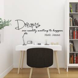 Nick Jonas Dreams Inspirational Motivational Wall Decal Quote Art Inspired Focus Positive Home Room Decor Encouragement 42x15 In - thumbnail 2