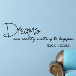 Nick Jonas Dreams Inspirational Motivational Wall Decal Quote Art Inspired Focus Positive Home Room Decor Encouragement 42x15 In - thumbnail 3