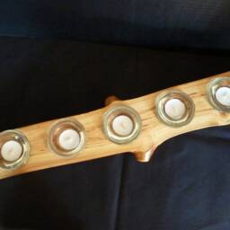 Aspen Log Candle Holder With 5 Tealights - thumbnail 2