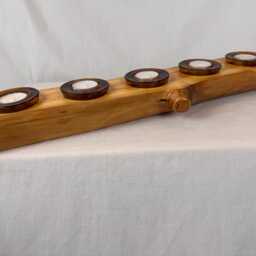 Aspen Log Candle Holder With 5 Tealights - thumbnail 3