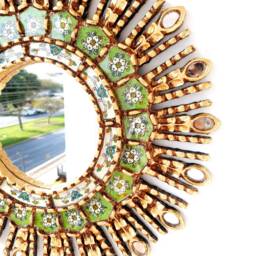 "Peruvian Mirrors - ""Ojo Verde Limon 45cm" - thumbnail 3
