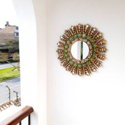 "Peruvian Mirrors - ""Ojo Verde Limon 45cm" - thumbnail 2