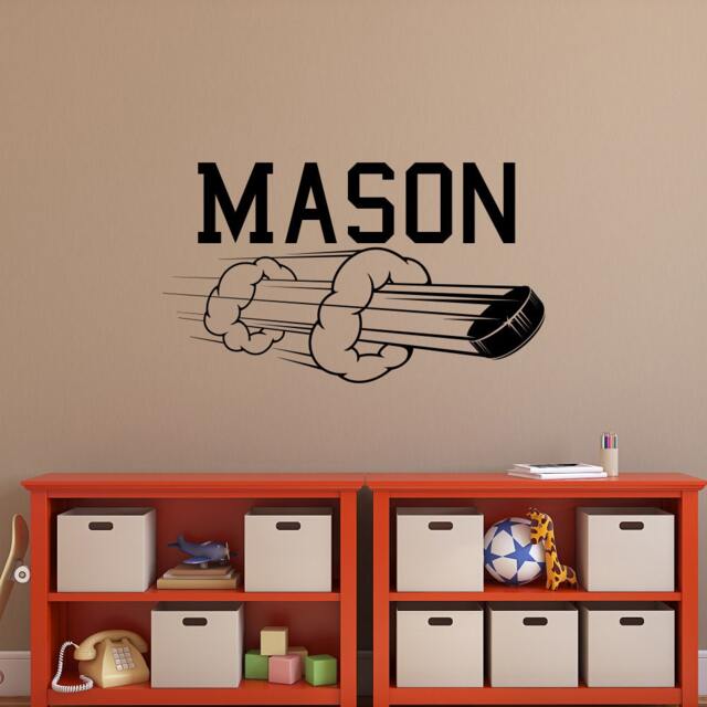 Personalized Hockey Name Wall Decal - Nursery, Kids, Teens Room P154 - image 1