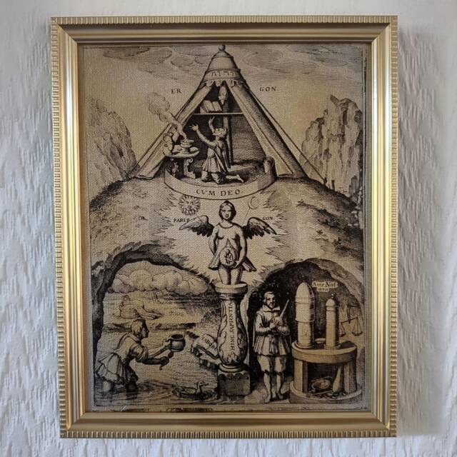 "Speculum Sophicum Rhodostauroticum - Daniel M??gling, 1618 Handmade Reproduction On Canvas 8""x10" - image 1