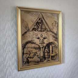 "Speculum Sophicum Rhodostauroticum - Daniel M??gling, 1618 Handmade Reproduction On Canvas 8""x10" - thumbnail 2