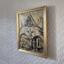 "Speculum Sophicum Rhodostauroticum - Daniel M??gling, 1618 Handmade Reproduction On Canvas 8""x10" - thumbnail 3