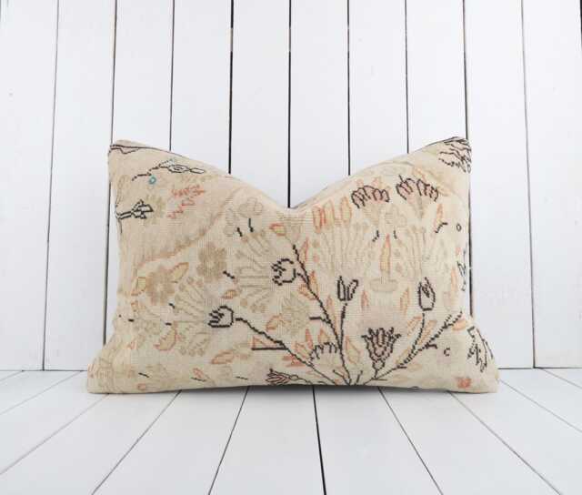 Handmade Kilim Pillow Cover Vintage Turkish - 16x24 - image 1