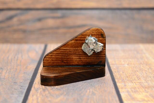 Argentine Dogo - Wooden Candlestick With Dog, Souvenir, Decoration, Limited Edition, Collection - image 1