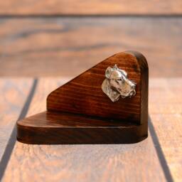 Argentine Dogo - Wooden Candlestick With Dog, Souvenir, Decoration, Limited Edition, Collection - thumbnail 2