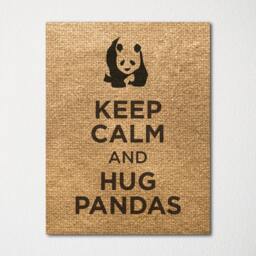 Keep Calm & Hug Pandas - Fine Art Print Choice Of Color Purchase 3 Receive 1 Free - thumbnail 3