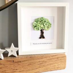 Personalised Teacher Gift, Appreciation, Retirement, Tree Button Art, Gift For End Of Year, Leaving - thumbnail 2