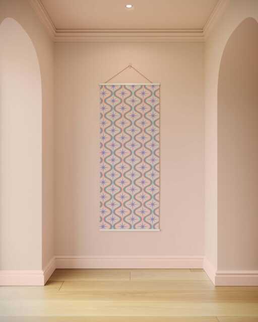 Retro Pastel Tapestry - Wall Hanging Unique Art - image 1