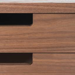 Mid-Century Modern Walnut Bedside Table - Scandinavian Nightstand With Drawer - thumbnail 4